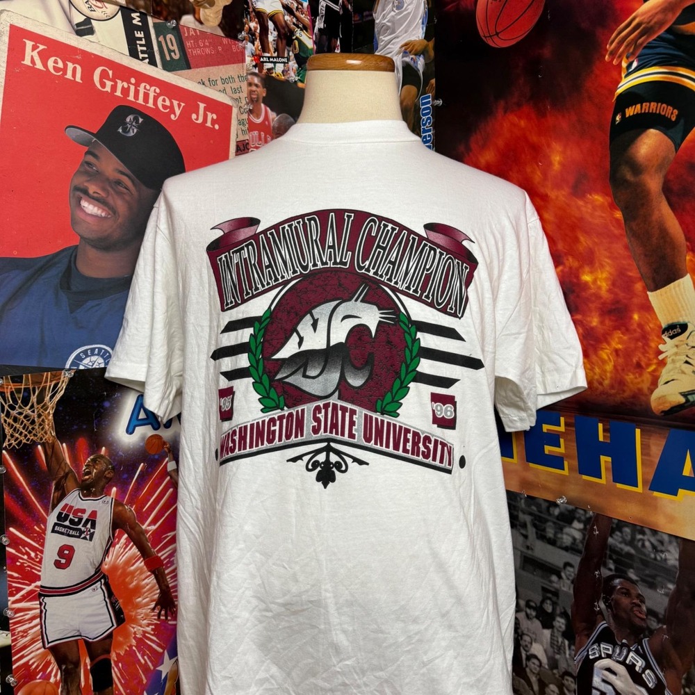Vintage Washington State Cougars‎ 1996 Intramural Champion T Shirt Sz Large